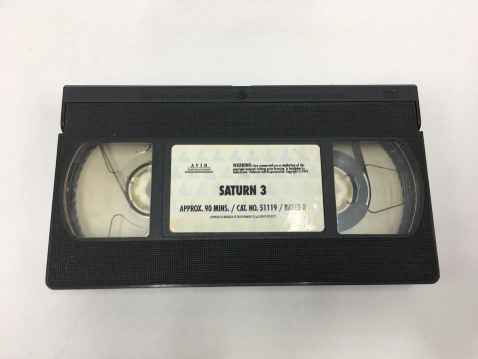 Saturn 3 VHS Cassette Tape (Avid 1992) Farrah Fawcett Kirk Douglas Harvey Keitel - Image 2 of 4