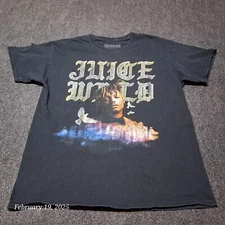 999 Juice WRLD World T Shirt Adult Large Black Old English Rap Hip Hop