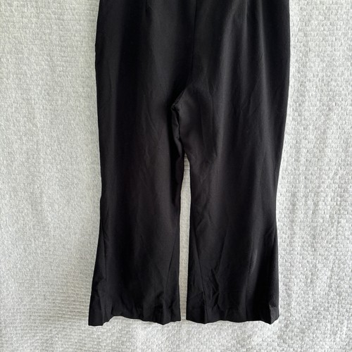 Morrison Womens Stretch Wool High Waist Bootcut Ankle Pants Black 25 inch Leg 3 - Picture 7 of 12