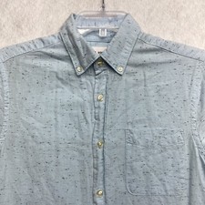 Sonoma Oxford Button Up Shirt Mens Size Small Blue Short Sleeve Cotton