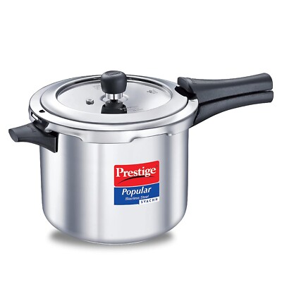 New Prestige Popular Svachh Stainless Steel Pressure Cooker, 3Ltr - Main Image