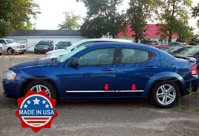 fits 2008-2014 Dodge Avenger 4Pc Pillar Post Stainless Steel Trim