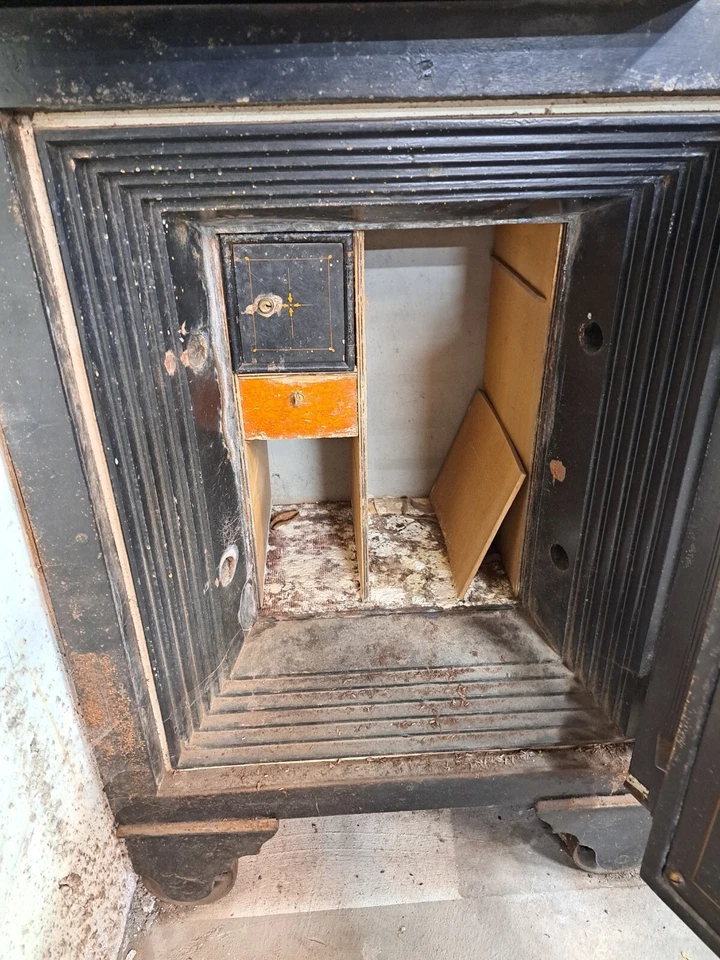 Antigua caja fuerte vintage Cary Safe Co. Buffalo Ny Foto 4 de 4