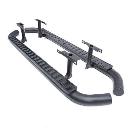 Aftermarket Fits Land Rover Defender 2003-2019 Side Steps Tubular Black for 110 - Picture 3 of 10