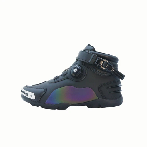 Men biker riding boots Motorcycle Riding Shoes Protective Design Adjustable