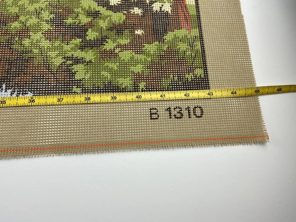 Diamant Needlepoint Tapestry Canvas Swan Lake Fall Nature 43in X 19in 10 Count - Image 3 of 4