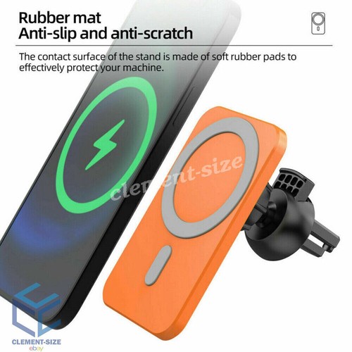 15W Uchwyt samochodowy Bezprzewodowa ładowarka Magnetyczny mag Sejf do iPhone'a 12 13 14 Pro Max - Zdjęcie 7 z 13