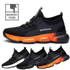 MEN SAFETY TRAINERS SHOES STEEL TOE CAP ANKLE BOOTS WORK  HIKING HIKER STYLISH