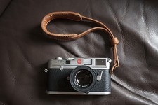 Handmade Real Leather wrist camera strap for film camera EVIL camera Light Brown