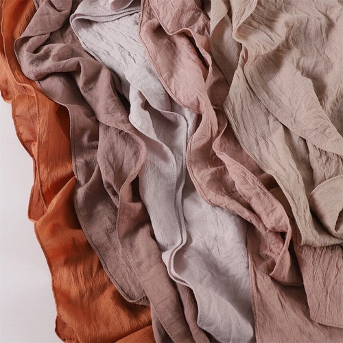 Muslim Women Solid Color Crinkle Scarf Hijab Long Headscarf Wrap Shawl 180*90cm - Picture 3 of 61