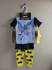 Batman Boys 4pc Pajama Pant Set Size 2T 100 Cotton snug fit NEW 4 piece set