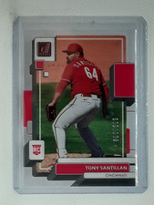 Tony Santillan 2022 Chronicles Clearly Donruss RED RC (085/100) Cincinnati Reds