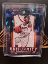 2021 Panini Contenders Optic Uniformity Blue Cracked Ice Prizm /75 Trae Young