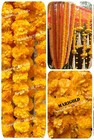 4 x Marigold Floral Garland Strings Handmade Mehndi Diwali Decoration Home Decor