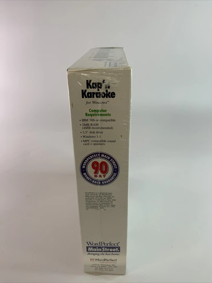 VTG 1994 WordPerfect Main Street Kap'n Karaoke Sing Along Entertainment New OS - Image 4 of 4