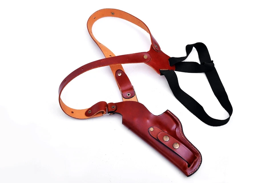 Funda de hombro de cuero para Springfield XD 40, XD 45, XDS45, XDM, 1911 Foto 3 de 4