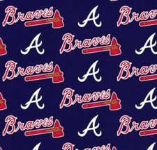 MLB Atlanta Braves 6631-B Cotton Fabric by the Yard