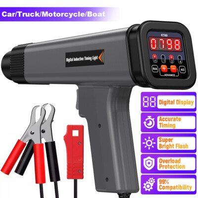 Automotive Digital Timing Light for 9V-16V Ignition System Strobe Lamp Detector