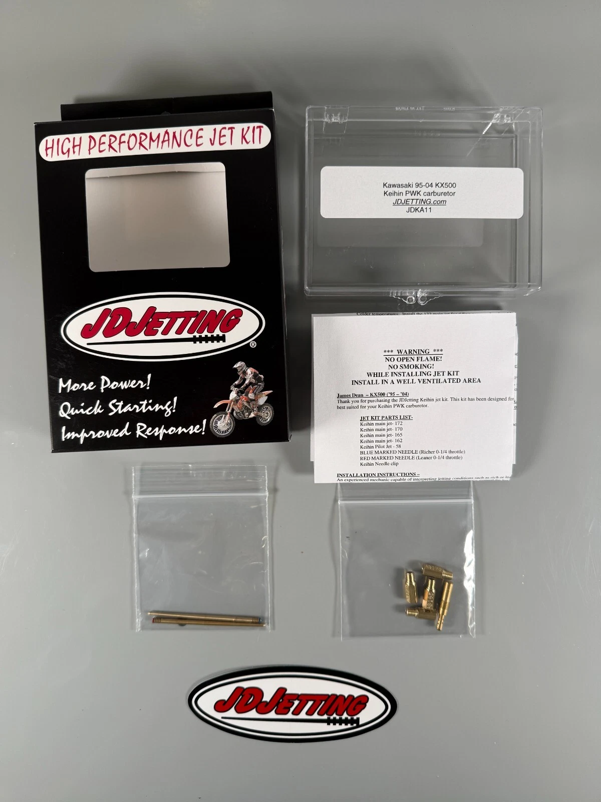 JD Jetting Kit Kawasaki KX500 Needle Jets Main Pilot 1995-2004 KX