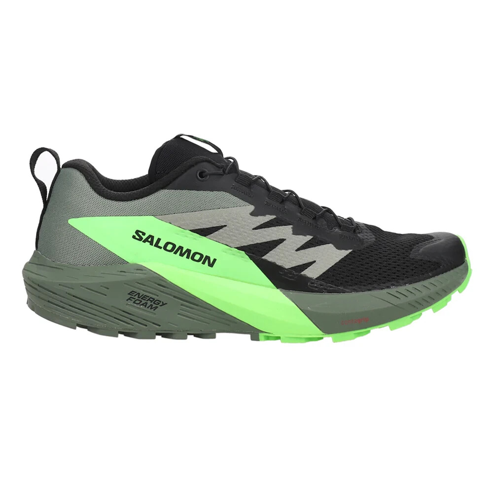 Scarpa da trail running Salomon Sense Ride 5 L47311100 nero verde uomo taglia 11