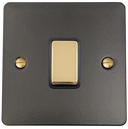 G&H Flat Plate Matt Black FFB3-PB Light Switches, Plug Sockets, Dimmer, Toggle - Picture 10 of 46