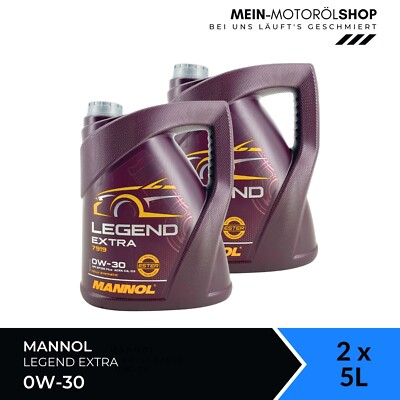 Mannol Legend Extra 0W-30 Peugeot Opel MB 229.61 ACEA C3 2x5 Liter = 10 Liter