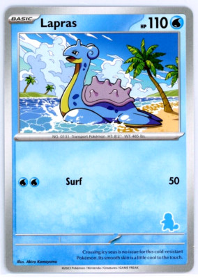Pokemon TCG Lapras My First Battle Squirtle Stamp Regular