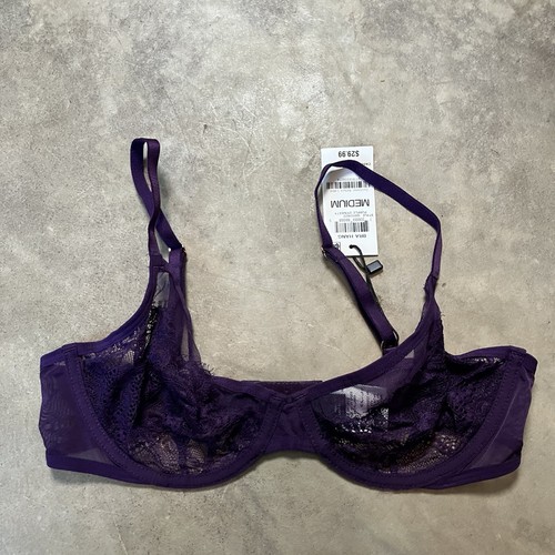 INC International Concepts Lace Bra Womens Medium Purple Intimates