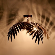 Tropical Coconut Leaves Palm Lamp Chandelier Tree Ceiling Mount Fiture Light