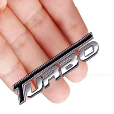 3D Metal Turbo Logo Sticker Car Styling Fender Rear Trunk Emblem Badge Sticker