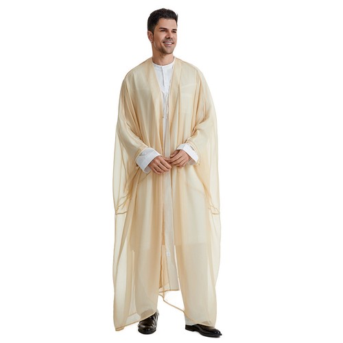 Men Thobe Jubbah Islamic Jubba Dishdash Muslim Abaya Kaftan Daffah Saudi Kimono - Picture 156 of 165