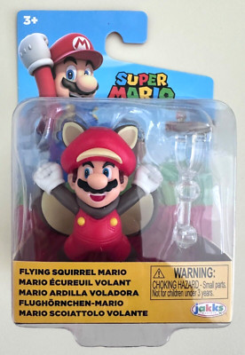 NIB Jakks Pacific Super Mario Flying Squirrel Mario 2 1/2'' Mini Toy