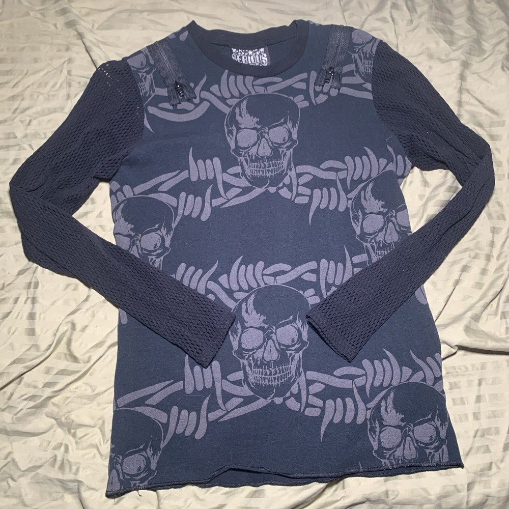 Goth 90s Fishnet Skull Top by Lip Service from LA Melrose Shrine