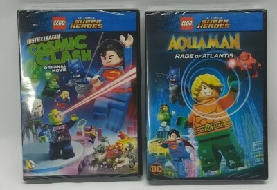 Lego Dc Super Heros Dvd Lot Aquaman Rage Of Atlantis And Justice League...    10