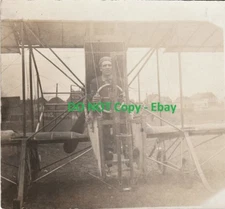 Aviation RPPC - Unknown Image of John Rodgers Biplane Real Photo ca 1911 - RARE