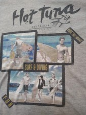T-Shirt Homme Hot Tuna Bleu - Manches Courtes, Col Ras Du Cou, Taille M - Parfait état