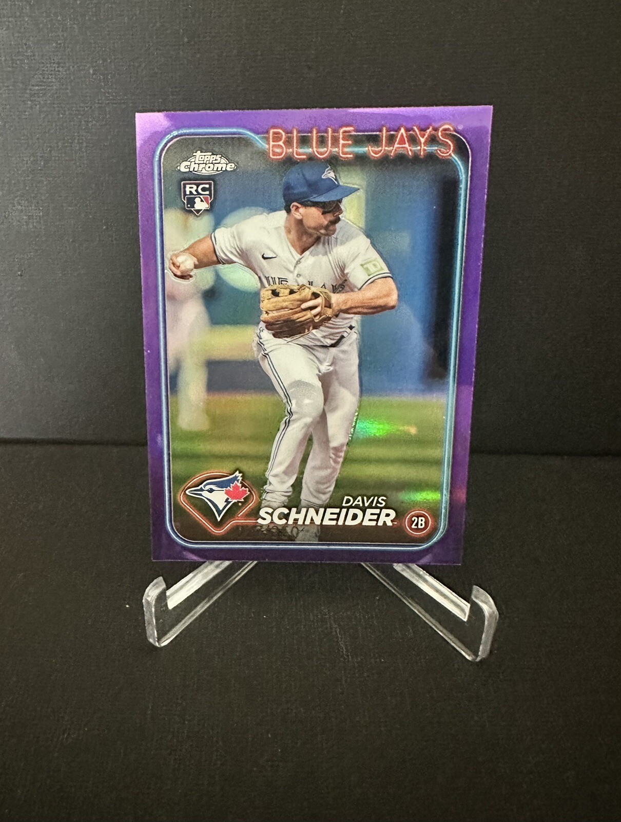 2024 Topps Chrome Davis Schneider RC Purple /250 Toronto Blue Jays #290