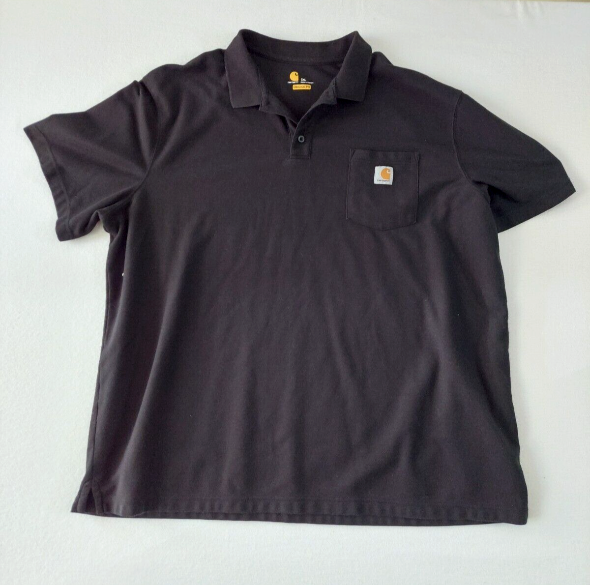 Carhartt Shirt Mens 3XL Black Original Fit Pocket Polo K570 Carhartt Shirt Mens 3XL Black Original Fit Pocket Polo K570