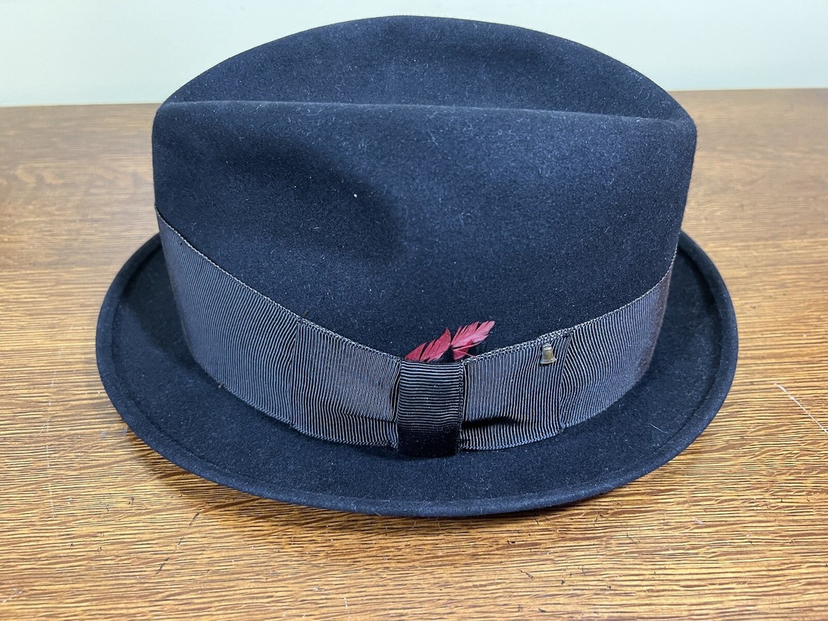 Vintage Stetson Mens Fedora Hat Size 1/4 Black