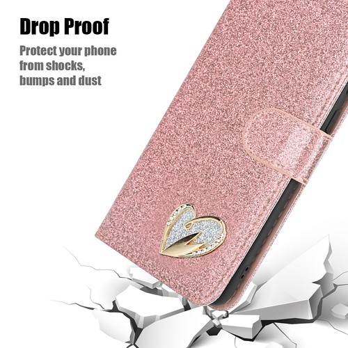 For Alcatel 1B 2022 Phone Case Leather Glitter Flip Wallet Cover for Alcatel 1B - Picture 24 of 26