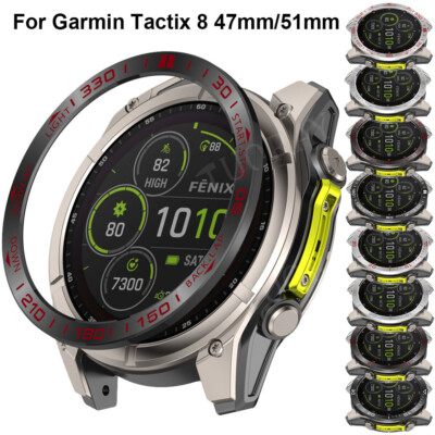 For Garmin Tactix 47mm 51mm Bezel Ring Cover Frame Metal