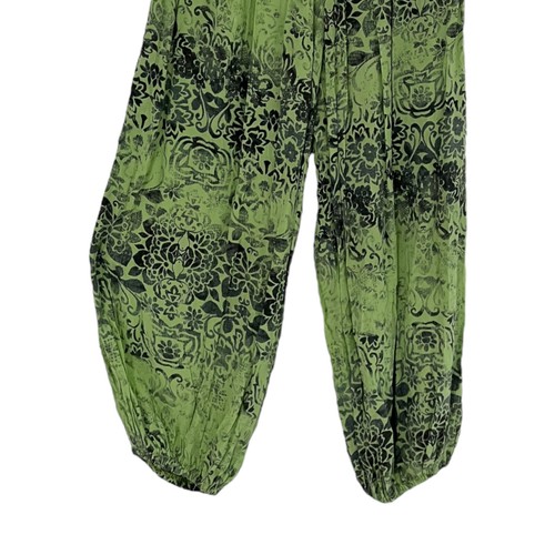 Damas Mujeres Italiano Lagenlook Estampado Floral Viscosa Boho Harén Ali Baba Pantalones - Imagen 77 de 96