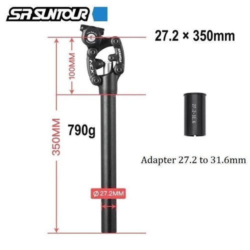 SUNTOUR SP12NCX Bike Suspension Seatpost 27.2/30/30.9/31.6/33.9mm Shock Absorber - Picture 12 of 26