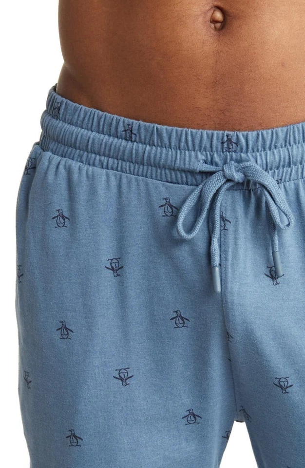 Conjunto de pijama de manga larga y joggers Penguin Pete original mediano, AZUL ABIERTO Foto 3 de 4