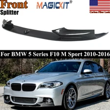 MagicKit Bumper Lip Splitter For BMW 5 Series F10 M-Sport Carbon Look 2011-2016