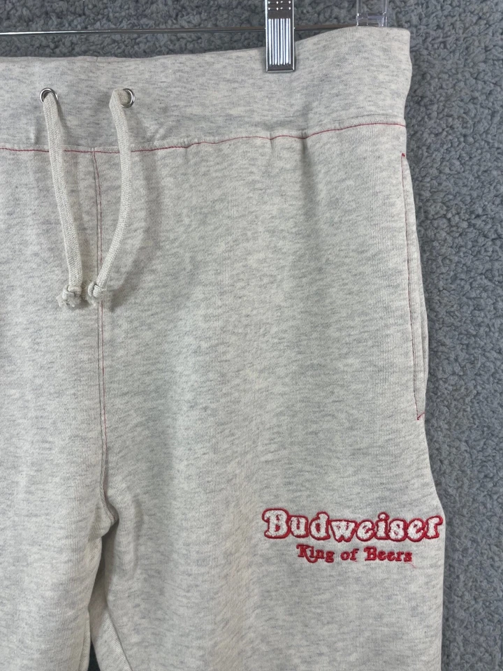 Pantalones deportivos Budweiser King Of Beers gris claro para hombre M Foto 2 de 4
