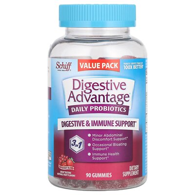Digestive Advantage , Daily Probiotic Gummies, Superfruit Blend, 90 Gummies