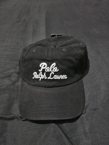 Unisex Ralph Lauren Polo Embroidery Black Cap Brand New