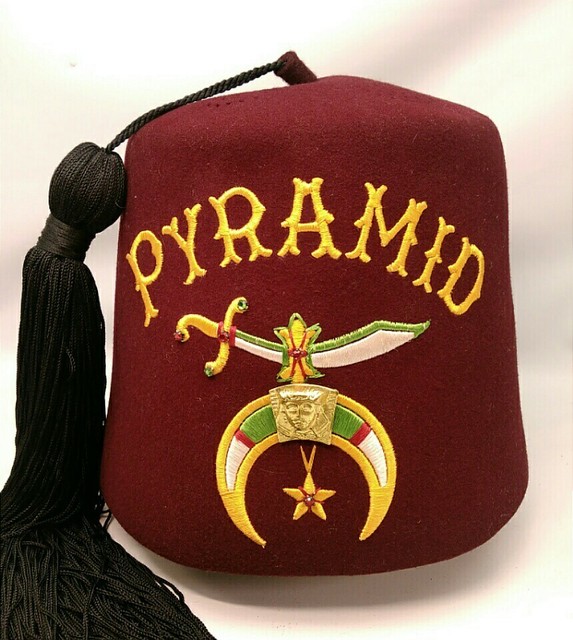 VINTAGE SHRINERS MASONIC PYRAMID FELT FEZ HAT MADE BY HARRY M. OSERS CO. NY Sz 7 eBay