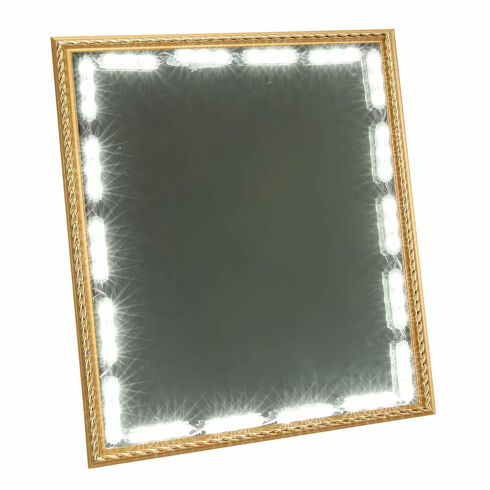 Chende LED Vanity Light for Mirror, Hollywood Style Makeup Lights with Dimmer and 12V Adapter, Stick on Vanity Mirror, (Mirror Not Included